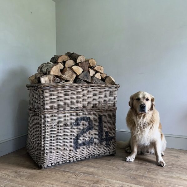 Antique industrial Mill basket