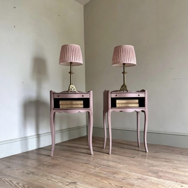Pair of French bedside cabinets