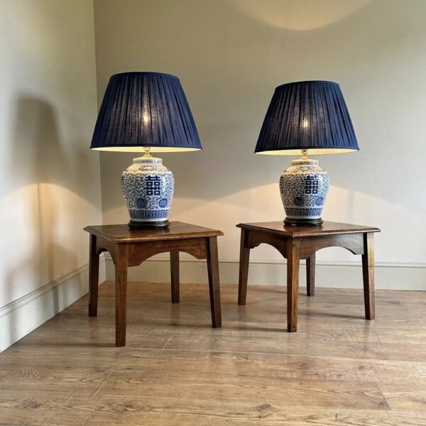 Pair of antique lamp tables