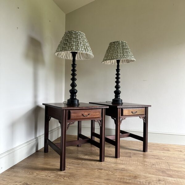 Pair of  chippendale style sofa end tables