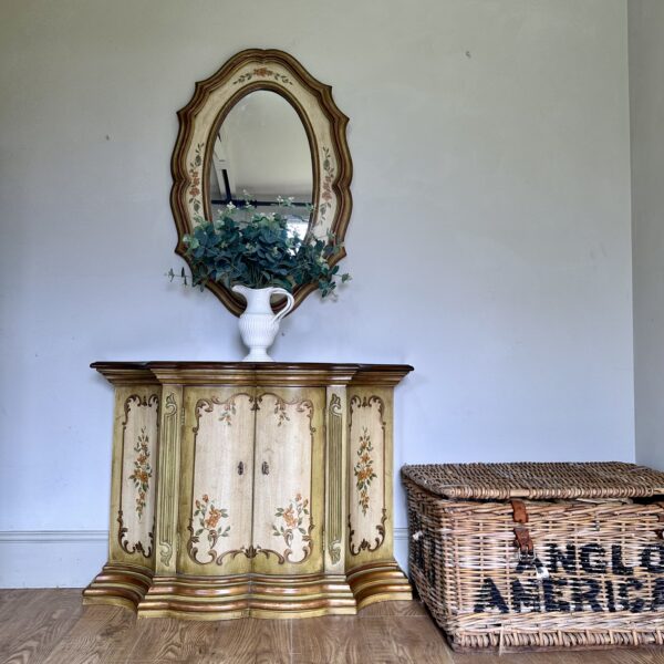 Console table and matching mirror