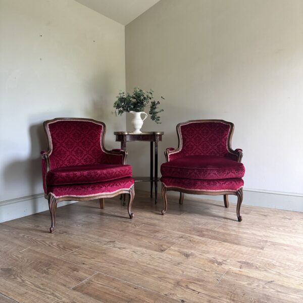 Pair of vintage French armchairs