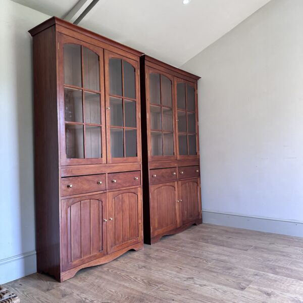 A pair of Haberdashery style larder cupboards