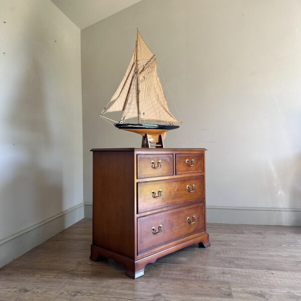 Yew wood chest of drawers